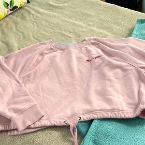 Pink and gray short sweatshirt